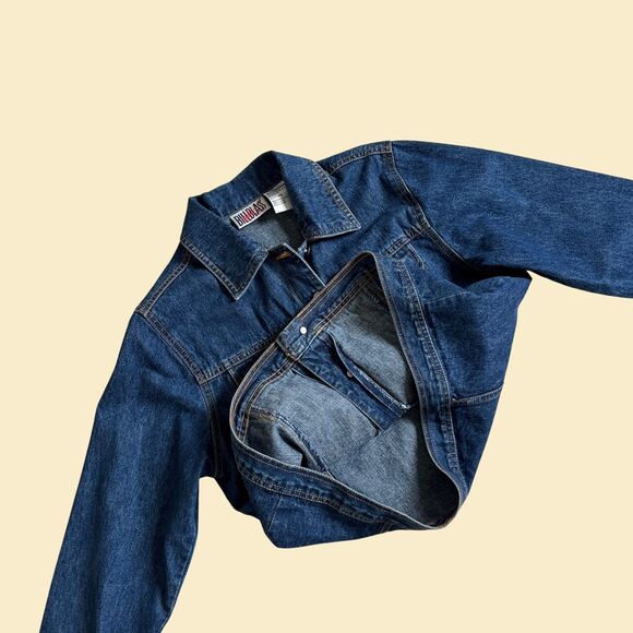 Vintage 90s denim button-down jacket by Bill Blass Petites, size petite small - Picture 9 of 10